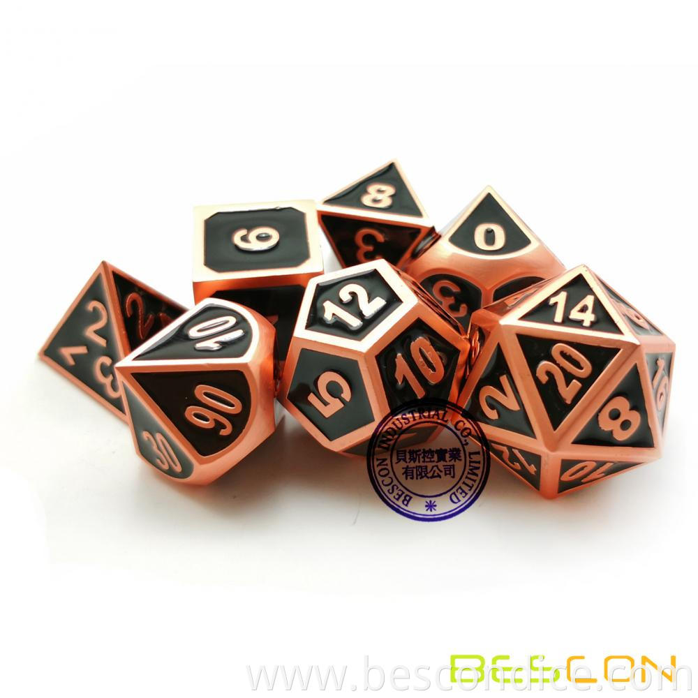 Enamel Andn Metal Dnd Dragon Dice Set 8